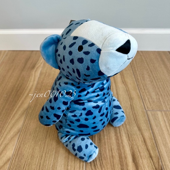 Blue Cheetah Weighted Plush Throw Pillow - Pillowfort - Picture 1 of 11